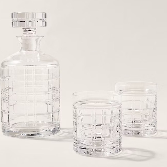 Ralph Lauren Hudson Crystal Decanter and Glass Set - Picture 2 of 8